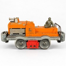 Lionel No. 50 Postwar O Gauge Motorized Gang Car Blue Bumpers Untested.      #2 picture