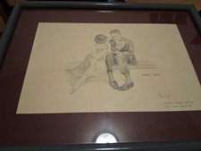 NORMAN ROCKWELL Palm Reading/ Fortune Teller 1921  (Signed Drawing 93) picture
