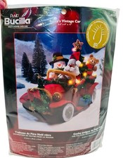 Bucilla Santa’s Vintage Car Felt Kit 85329 Christmas Lights Up 2006 NIP picture