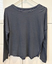 Lululemon Weekend Shirt Sz 10 Long Sleeve Top Navy White Stripe Women’s Stretch picture