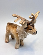 1950s Vintage German Steiff Renny Reindeer Mohair Toy Glass Eyes 14cm picture