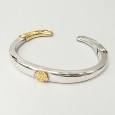Taro Washimi Goros Very Rare Four Eye Eagle Face Bangle Silver/Gold K18 picture