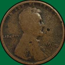 1914-D Lincoln Wheat Cent Good G Coin, Corrosion #48248 picture