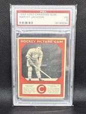 1933-34 V252 Canadian Gum Harvey Busher Jackson PSA 3 Maple Leafs NHL HOF RARE picture