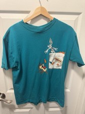 Vintage 1998 Looney Tunes Men Medium T-Shirt Bugs Bunny And Taz Warren Bros. picture