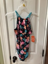 NWT Girls Size L (10-12) One Piece Swimsuit Wonder Nation SKU TR128 picture