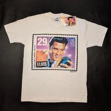 Vtg 1992 Elvis Presley Postage Stamp T Shirt Large Anvil Single Stitch Deadstock picture