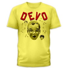 Retro Devo Band The Mask Shirt Short Sleeve Yellow Unisex size S-2345XL MI39 picture