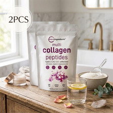 2PCS Micro Ingredients Multi Collagen Peptides Powder – Types I,II,III,V,X picture