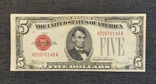 Series 1928-E $5 Red Seal United States Legal Tender Note Crisp Clean High Grade picture