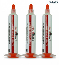 3 Pack Lead-Free No Clean Soldering Flux Paste 10g Syringe SMD BGA PCB Repair picture