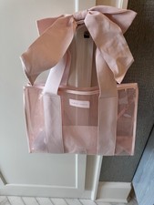 Case-Mate Pink Bow Jelly Tote Clear Waterproof Beach Bag Gym Cruise Travel NWT picture