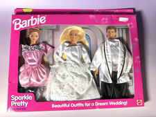 Vintage 1996 Barbie Sparkle Pretty Fashions Dream Wedding - 3 Outfit Set #68070 picture