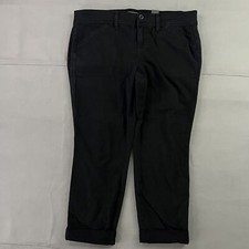 New Torrid Black Straight Leg Roll Up Cuff Hike Trek Trail Capri Pant-16-0698 picture