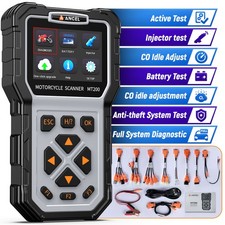 ATV Motorcycle OBD2 Scanner Diagnostic Tool Full System Code Reader +8 Connector picture