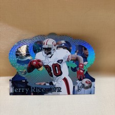 1995 Pacific Crown Royale 38 Jerry Rice Scarce Blue Holofoil SP Die Cut picture