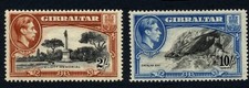 Gibraltar 1938-51 2/- & 10/- SG128-30 Mint LH Cat £135 picture
