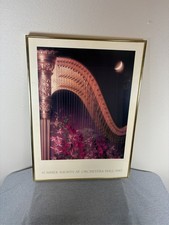 Vintage Summer Nights At Orchestra Hall 1987 Harp Framed Art Print Poster picture