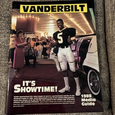 1988 Vanderbilt Commodores Football Media Guide Original SEC Vintage Book picture