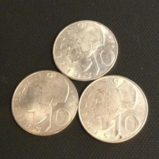 Lot of 3 Austrian Silver 10 Schilling Coins (Two 1959, One 1973) .640 Fine picture