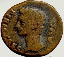 Emperor Augustus 14BC-10BC Ancient Roman Authentic Julia Traducta Coin Genuine picture