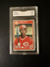 1985 Fleer Eric Davis #533 Rookie Card GMA 7 NM Reds Star Low Shipping Cost picture