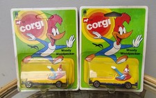 1981 Corgi Juniors 49 Woody Woodpecker  Die-cast Yelow Racer Car MOC Lot of (2) picture