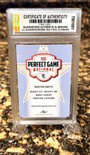 BOSTON SMITH 2020 LEAF PERFECT GAME Graded GEM-MT 10” ROOKIE CARD #111. COA picture