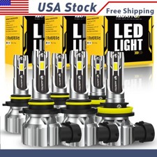 AUXITO Combo 9005+9006+H11 LED Headlight High Low Beam Fog Light 6500K 6/12x P picture