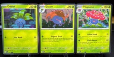 Pokemon Phantasmal Flames 001 Oddish 002 Gloom 003 Vileplume Cosmos Holo picture