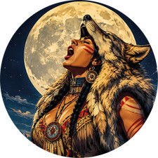 Hayleybug 1/2 oz The Spirit Howls Native Wolf silver coin w/ COA picture