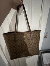 COACH LTH Town Tote Beige And Brown Classic  picture