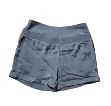 Theyskens Theory Rare Double Waistband Shorts 4 Gray Cuffed Designer Silk Blend picture