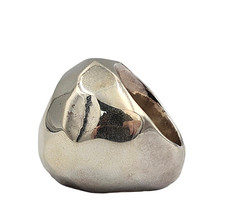 Simon Sebbag W1159 Sterling Silver 925 “Cubic” Style Domed Ring Size 7.5 picture