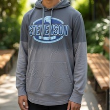 PEL Athletic Stevenson Spartans Hooded Pullover Sweatshirt Men's Size S Gray picture