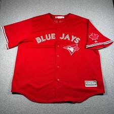 Majestic Toronto Blue Jays McCann 21 Red Cool Base Baseball Jersey Mens 2XL picture