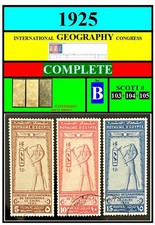 EGYPT STAMPS-1925-B-GEOGRAPHY-used-WATERMARKS-complete-scott# 103 104 105 picture