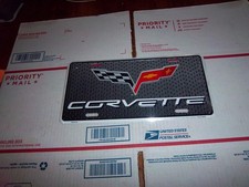 corvette MC50152  front metal license plate picture