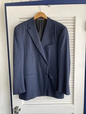 Canali Men's Blue Travel Water Resistant 100% Wool Sport Coat Blazer  Size L picture