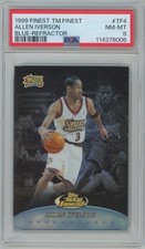 Allen Iverson 1999-20 Topps Finest  TM.Finest #TF4 Blue Refractor /150 PSA 8 picture