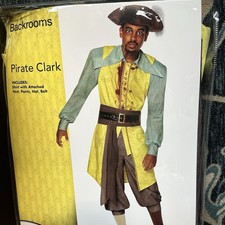 Backrooms Halloween Costume Pirate Captain Clark Adult Mens Size XL picture