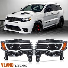 VLAND Headlights Black For Jeep Grand Cherokee 2014-2021 2022 FULL LED Headlamps picture