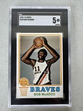 1973-74 Topps Bob McAdoo Rookie RC #135 SGC 5 HOF Buffalo Braves, Nice picture