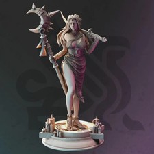 Female Drow Warlock Resin Miniature - Kadna - 32mm Scale Compatible w/ DnD D&D picture