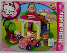UNICO PLUS SANRIO 2011 HELLO KITTY CAR WASH PLAY SET 42+pcs # 8671 100% COMPLETE picture