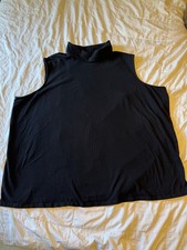 Catherines Suprema Collection Mock Neck Tank Top Size 3X 26/28W Black picture