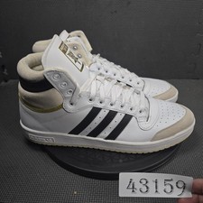 Adidas Top Ten Hi Shoes Mens Size 13 White Black Basketball High Top Sneakers picture