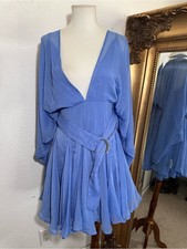 NWT Asos Designs Soft Mini Dress With Godet Detail & Belt Size US 8 Long Sleeve picture