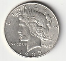 1935-P United States Peace Silver Dollar-Very Nice Coin- #709 picture