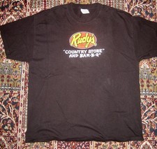 Unisex L Rudy's BBQ Texas Food Chain Funny T Shirt Double Sided, Large picture